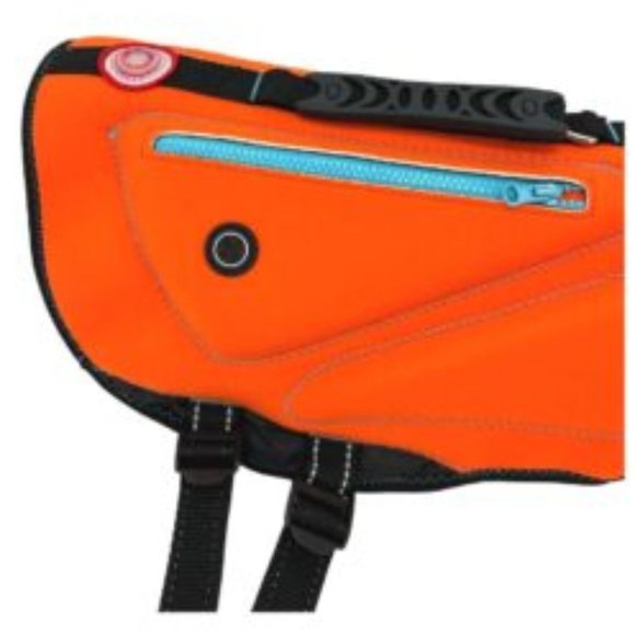 Silver Paw | Neoprene Dog Life Jacket | Orange | Large - Picture 2 of 5